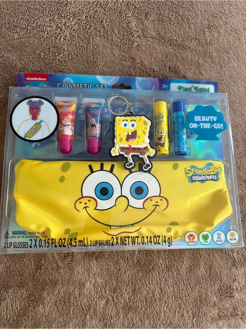 SpongeBob SquarePants Kids' Yellow Cosmetic Set